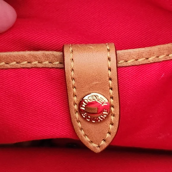 Dooney and Bourke Marine Suede And Leather Satchel Bag J8420049 - Picture 12 of 14